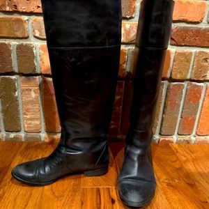 J. Crew Extended Calf Black Riding Boots